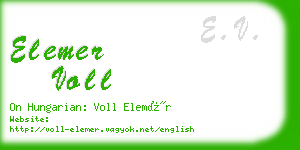 elemer voll business card